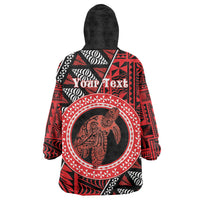 Personalised Tonga Language Week Wearable Blanket Hoodie Heilala Turtle Malo E Lelei LT22 - Polynesian Pride