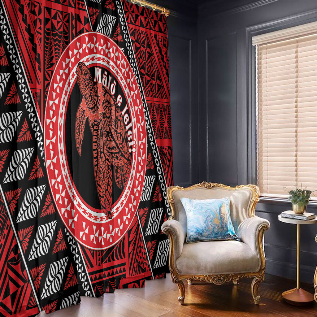 Tonga Language Week Window Curtain Heilala Turtle Malo E Lelei LT22 - Polynesian Pride
