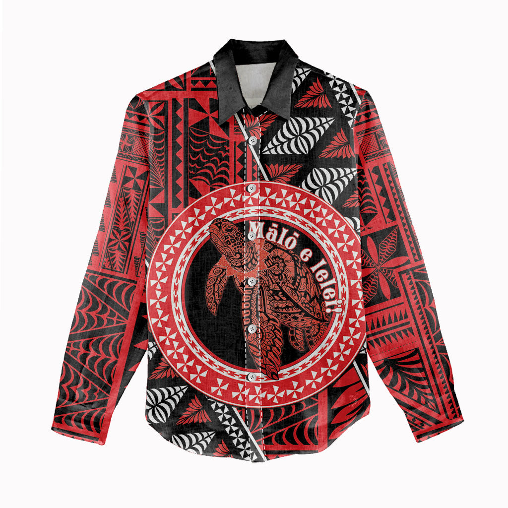 Personalised Tonga Language Week Women Casual Shirt Heilala Turtle Malo E Lelei LT22 - Polynesian Pride