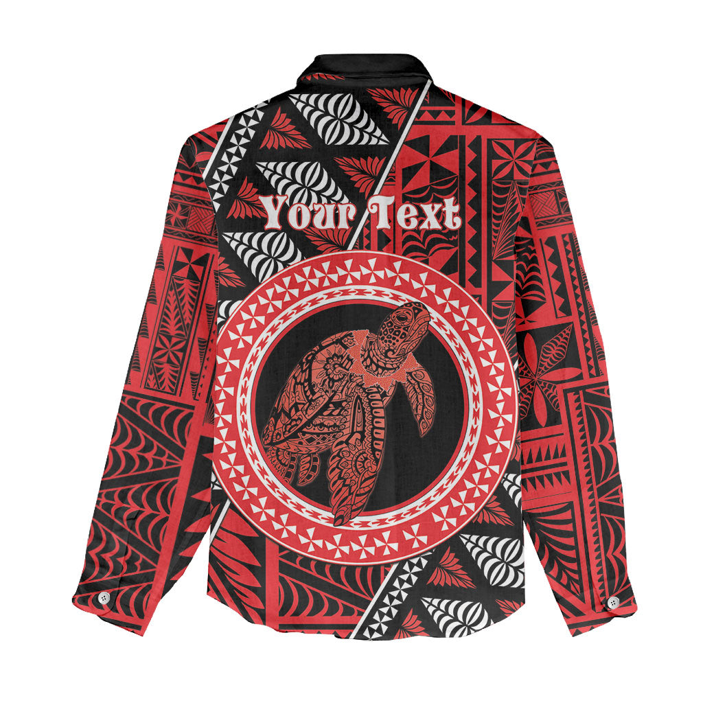 Personalised Tonga Language Week Women Casual Shirt Heilala Turtle Malo E Lelei LT22 - Polynesian Pride