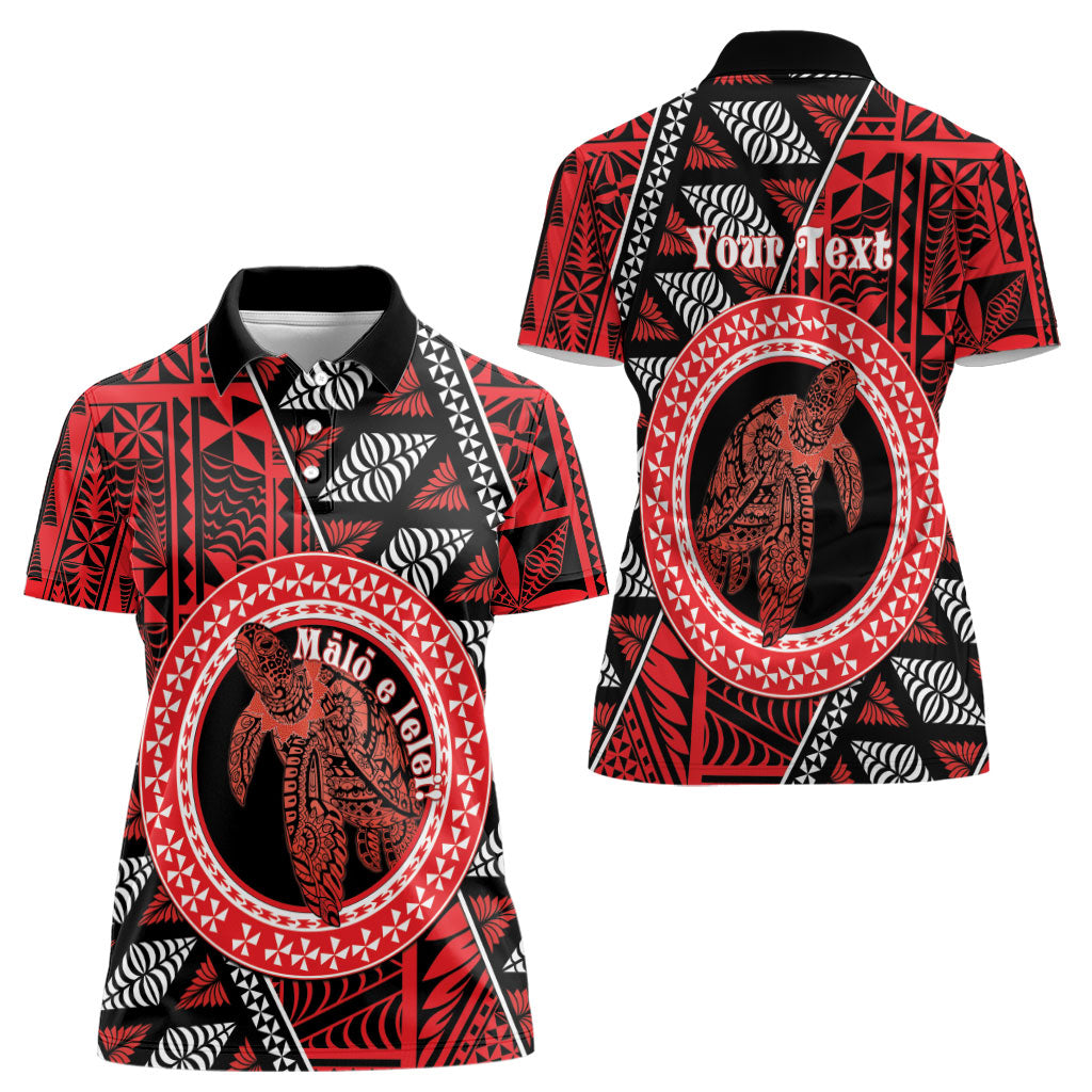 Personalised Tonga Language Week Women Polo Shirt Heilala Turtle Malo E Lelei LT22 - Polynesian Pride