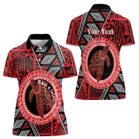 Personalised Tonga Language Week Women Polo Shirt Heilala Turtle Malo E Lelei LT22 - Polynesian Pride