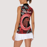Personalised Tonga Language Week Women Sleeveless Polo Shirt Heilala Turtle Malo E Lelei LT22 - Polynesian Pride