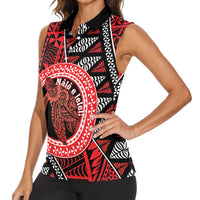 Personalised Tonga Language Week Women Sleeveless Polo Shirt Heilala Turtle Malo E Lelei LT22 - Polynesian Pride
