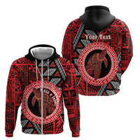 Personalised Tonga Language Week Zip Hoodie Heilala Turtle Malo E Lelei LT22 - Polynesian Pride