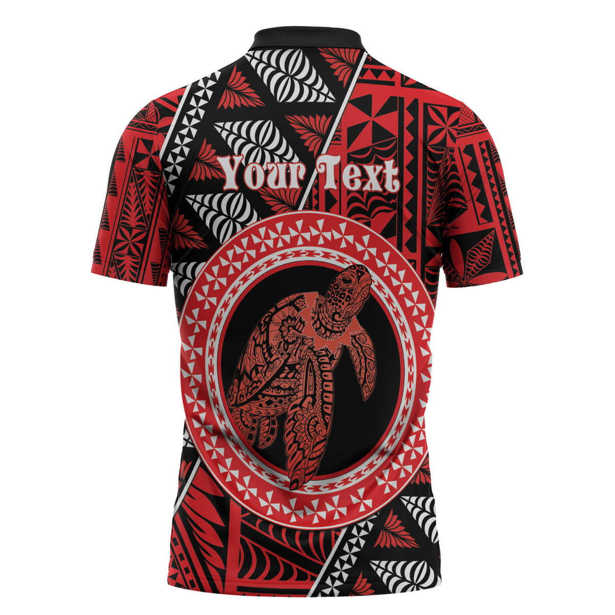Personalised Tonga Language Week Zipper Polo Shirt Heilala Turtle Malo E Lelei LT22 - Polynesian Pride