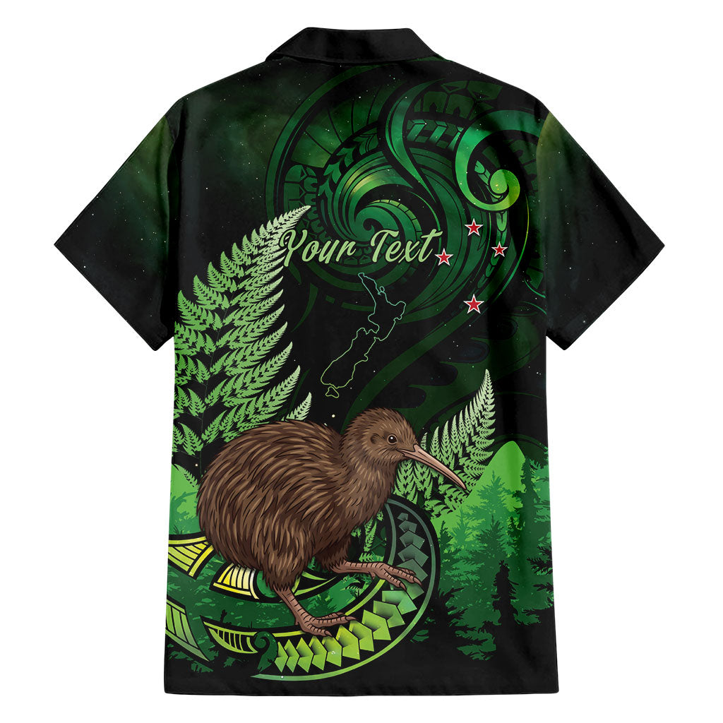 Kiwi New Zealand Personalised Family Matching Long Sleeve Bodycon Dress and Hawaiian Shirt Aotearoa Map Silver Fern Koru Pattern LT22 - Polynesian Pride