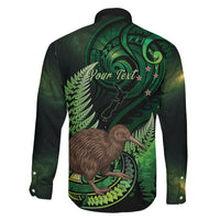 Kiwi New Zealand Personalised Family Matching Mermaid Dress and Hawaiian Shirt Aotearoa Map Silver Fern Koru Pattern LT22 - Polynesian Pride