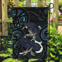 New Zealand Huia Bird Garden Flag Paua Shell Maori Pattern