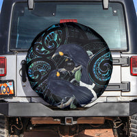 New Zealand Huia Bird Spare Tire Cover Paua Shell Maori Pattern