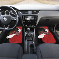 Kiwi New Zealand Personalised Car Mats NZ Map Pohutukawa Fern Maori Pattern