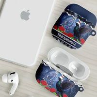 New Zealand Tui Bird Christmas AirPods Case Pohutukawa Xmas Tree Meri Kirihimete LT22 - Polynesian Pride