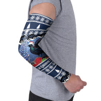 New Zealand Tui Bird Christmas Arm Sleeves Pohutukawa Xmas Tree Meri Kirihimete LT22 - Polynesian Pride