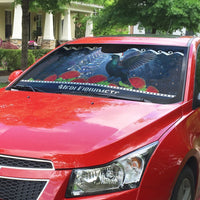 New Zealand Tui Bird Christmas Auto Sun Shade Pohutukawa Xmas Tree Meri Kirihimete LT22 - Polynesian Pride
