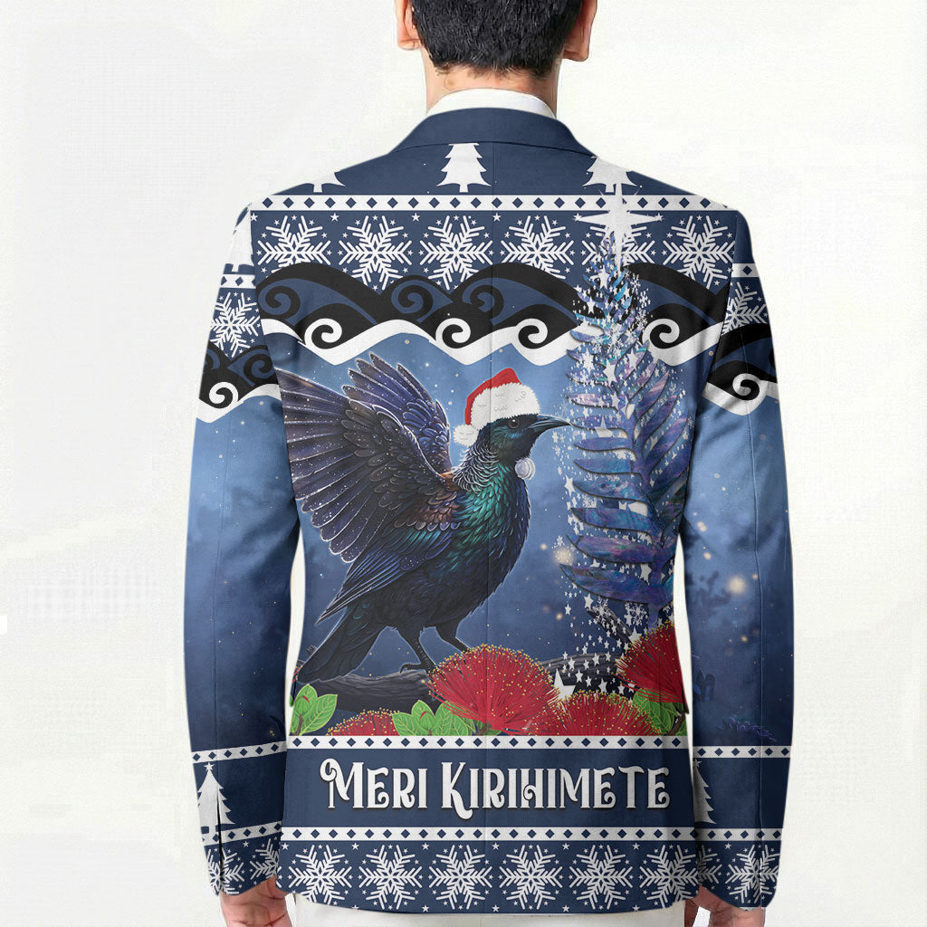 New Zealand Tui Bird Christmas Blazer Pohutukawa Xmas Tree Meri Kirihimete
