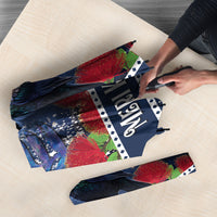 New Zealand Tui Bird Christmas Umbrella Pohutukawa Xmas Tree Meri Kirihimete LT22 - Polynesian Pride