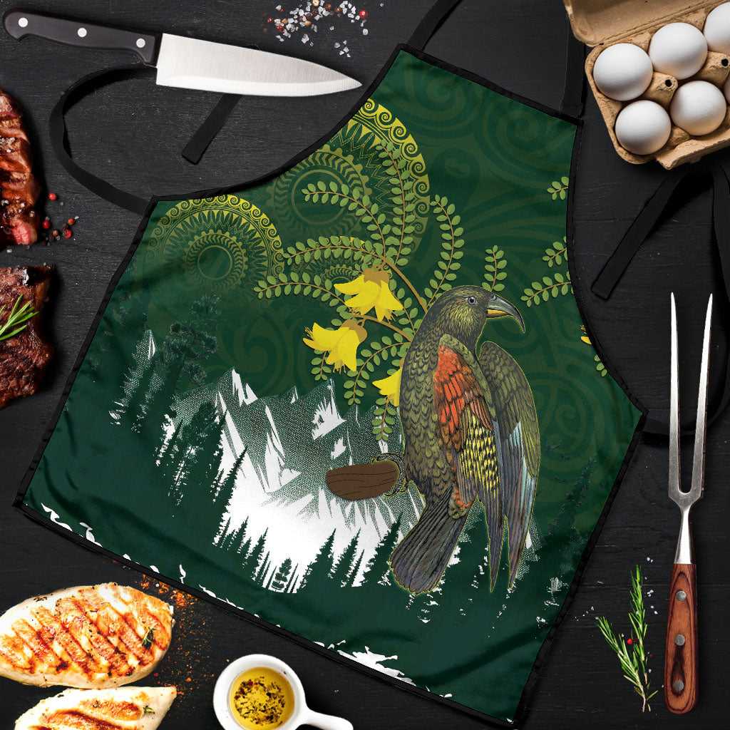 Kea Bird Kowhai New Zealand Apron Mountain Landscape Maori Art