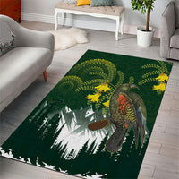 Kea Bird Kowhai New Zealand Area Rug Mountain Landscape Maori Art LT22 - Polynesian Pride
