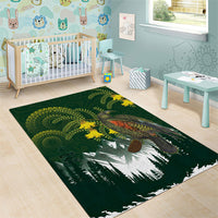 Kea Bird Kowhai New Zealand Area Rug Mountain Landscape Maori Art LT22 - Polynesian Pride