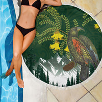 Kea Bird Kowhai New Zealand Beach Blanket Mountain Landscape Maori Art LT22 - Polynesian Pride