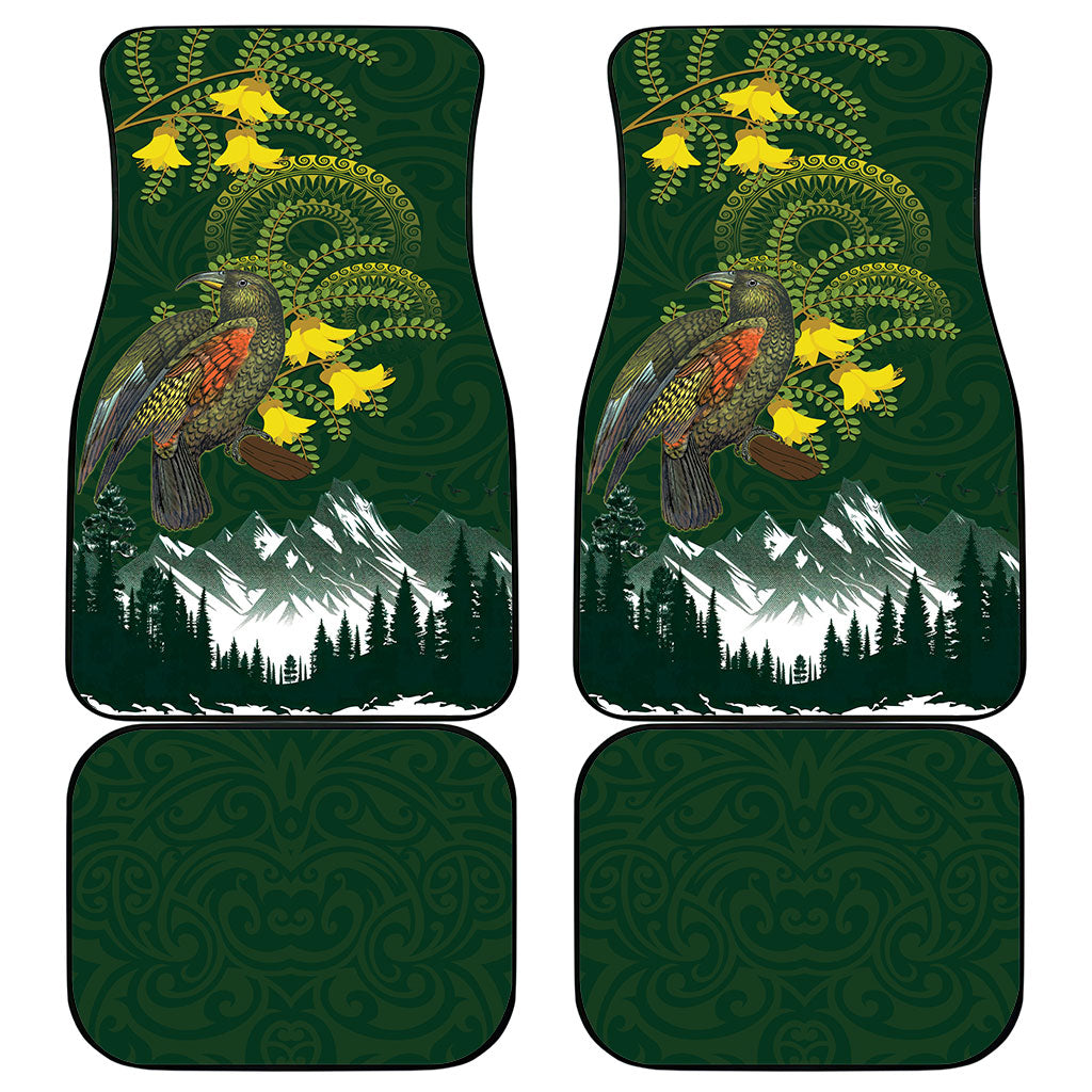 Kea Bird Kowhai New Zealand Car Mats Mountain Landscape Maori Art LT22 - Polynesian Pride