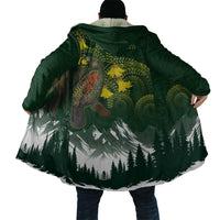 Kea Bird Kowhai New Zealand Cloak Mountain Landscape Maori Art