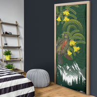 Kea Bird Kowhai New Zealand Door Cover Mountain Landscape Maori Art LT22 - Polynesian Pride