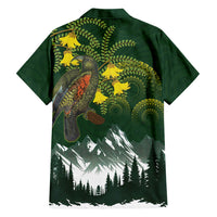 Kea Bird Kowhai New Zealand Family Matching Puletasi and Hawaiian Shirt Mountain Landscape Maori Art LT22 - Polynesian Pride