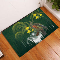 Kea Bird Kowhai New Zealand Rubber Doormat Mountain Landscape Maori Art LT22 - Polynesian Pride