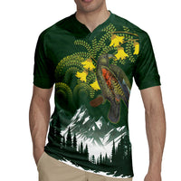 Kea Bird Kowhai New Zealand Rugby Jersey Mountain Landscape Maori Art LT22 - Polynesian Pride