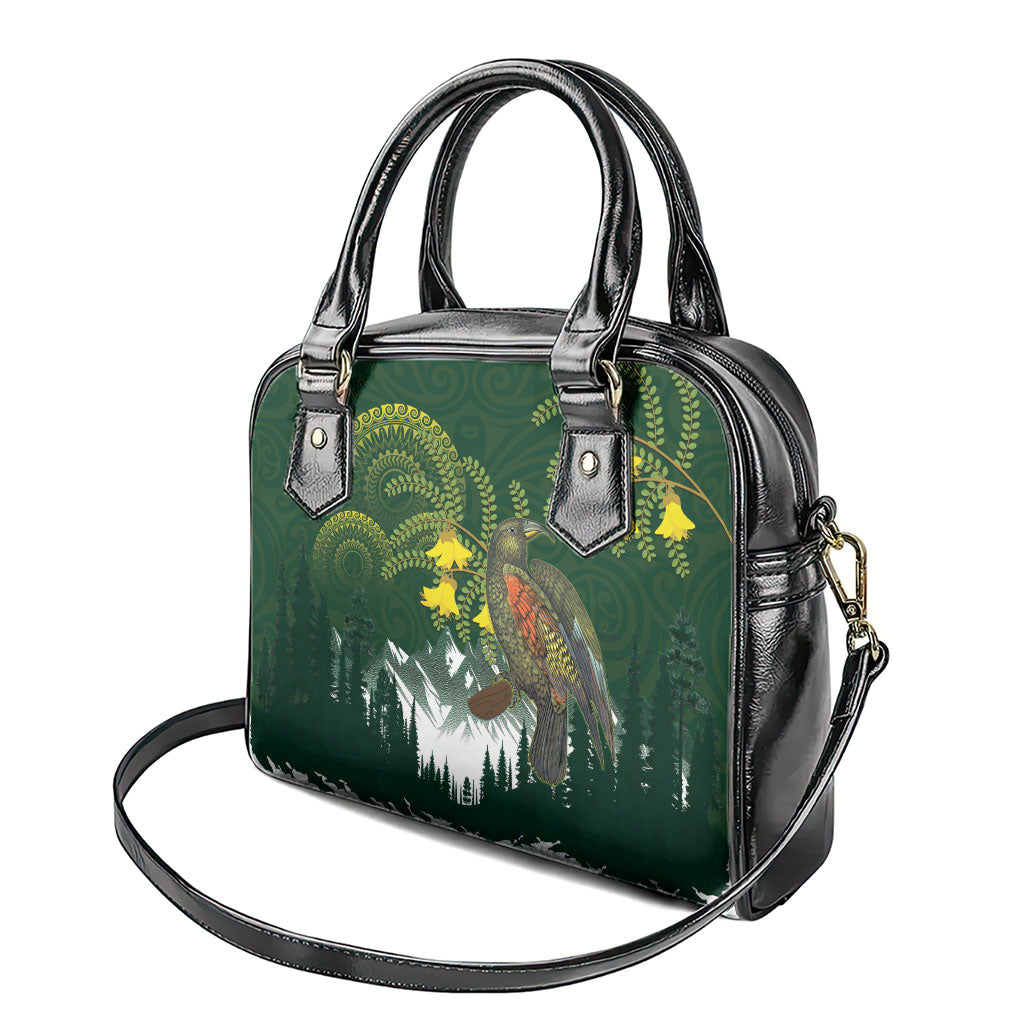 Kea Bird Kowhai New Zealand Shoulder Handbag Mountain Landscape Maori Art