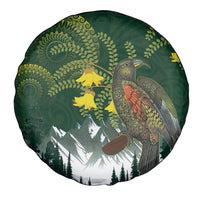 Kea Bird Kowhai New Zealand Spare Tire Cover Mountain Landscape Maori Art LT22 - Polynesian Pride
