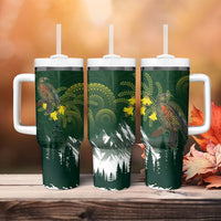 Kea Bird Kowhai New Zealand Tumbler With Handle Mountain Landscape Maori Art LT22 - Polynesian Pride