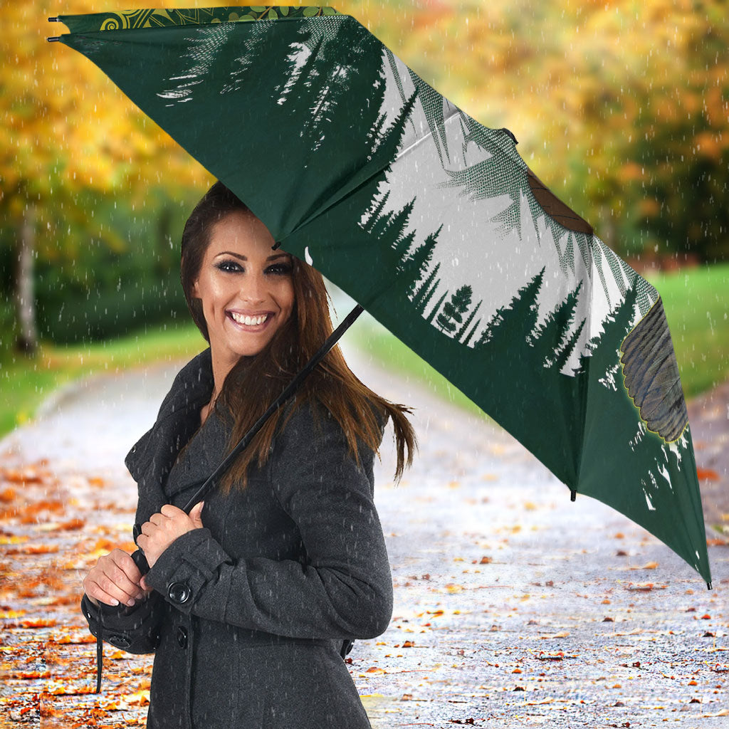 Kea Bird Kowhai New Zealand Umbrella Mountain Landscape Maori Art