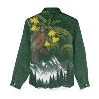 Kea Bird Kowhai New Zealand Women Casual Shirt Mountain Landscape Maori Art LT22 - Polynesian Pride