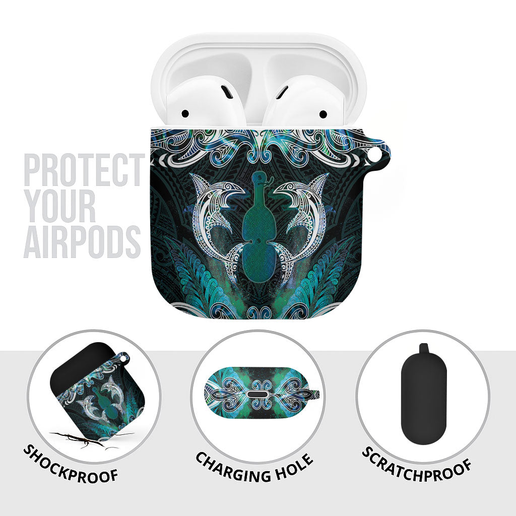 New Zealand Kotiate Weapon AirPods Case Aotearoa Mango Paua Shell Maori Pattern LT22 - Polynesian Pride