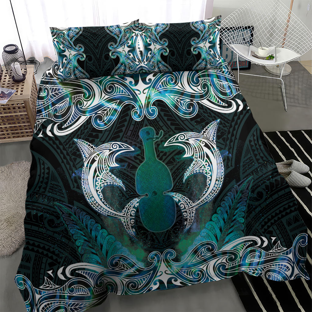 New Zealand Kotiate Weapon Bedding Set Aotearoa Mango Paua Shell Maori Pattern LT22 - Polynesian Pride