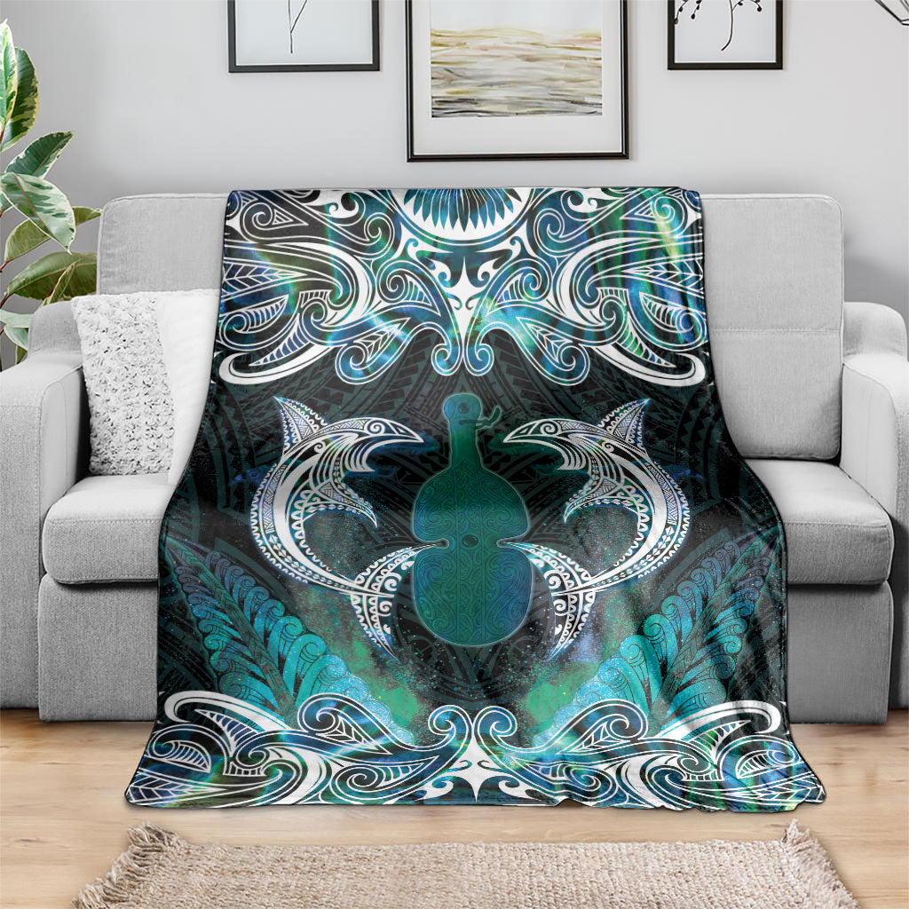 New Zealand Kotiate Weapon Blanket Aotearoa Mango Paua Shell Maori Pattern LT22 - Polynesian Pride