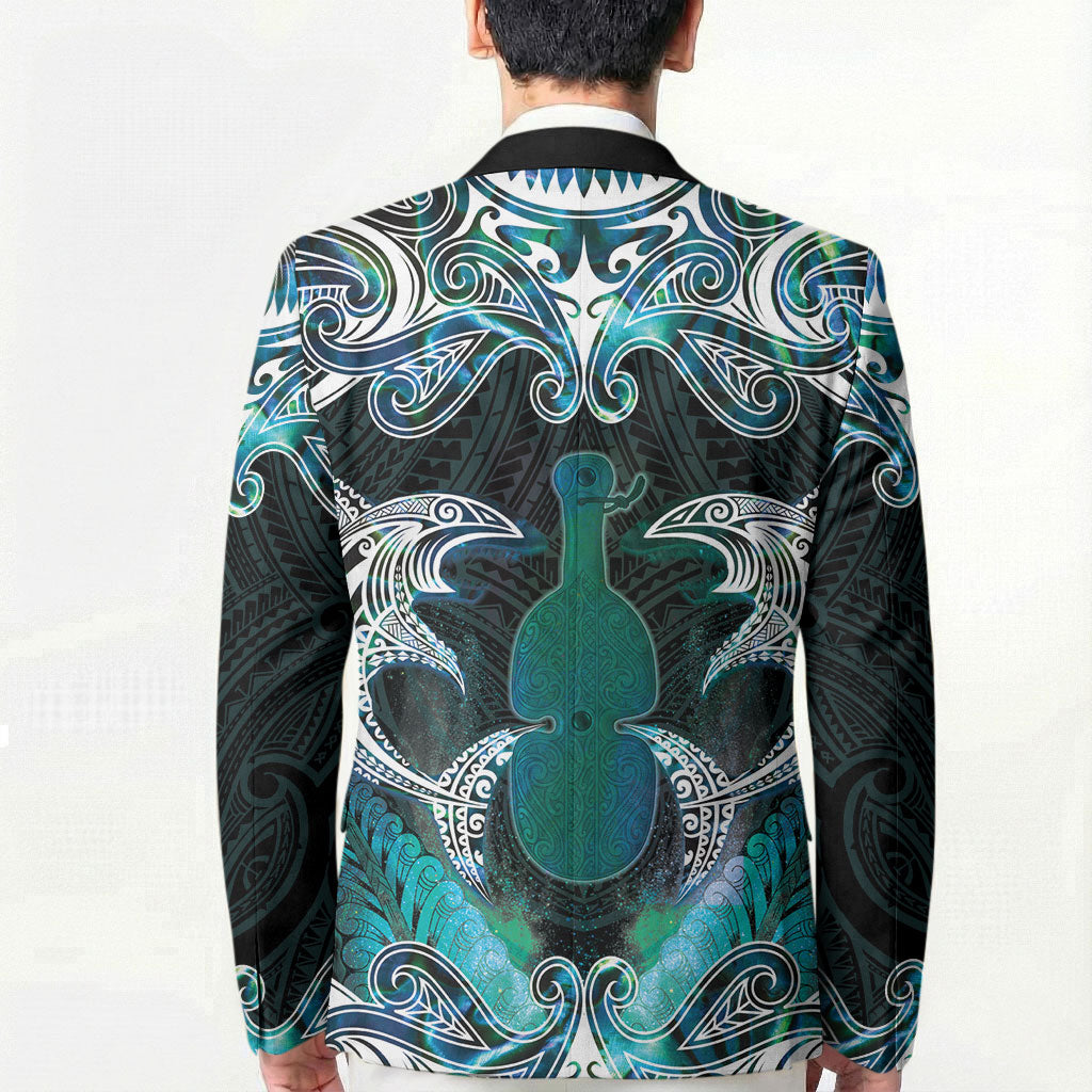 New Zealand Kotiate Weapon Blazer Aotearoa Mango Paua Shell Maori Pattern LT22 - Polynesian Pride
