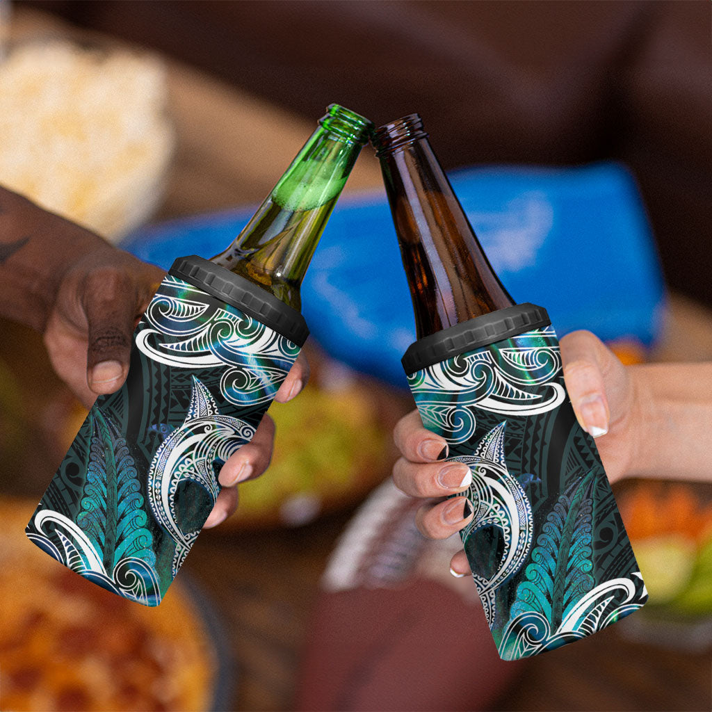 New Zealand Kotiate Weapon 4 in 1 Can Cooler Tumbler Aotearoa Mango Paua Shell Maori Pattern LT22 - Polynesian Pride