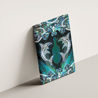 New Zealand Kotiate Weapon Canvas Wall Art Aotearoa Mango Paua Shell Maori Pattern LT22 - Polynesian Pride