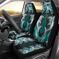New Zealand Kotiate Weapon Car Seat Cover Aotearoa Mango Paua Shell Maori Pattern LT22 - Polynesian Pride