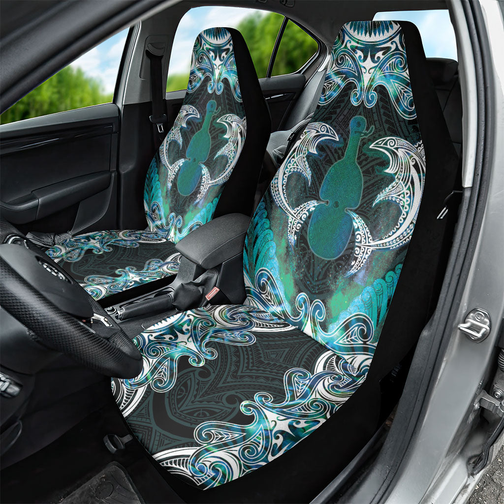 New Zealand Kotiate Weapon Car Seat Cover Aotearoa Mango Paua Shell Maori Pattern LT22 - Polynesian Pride