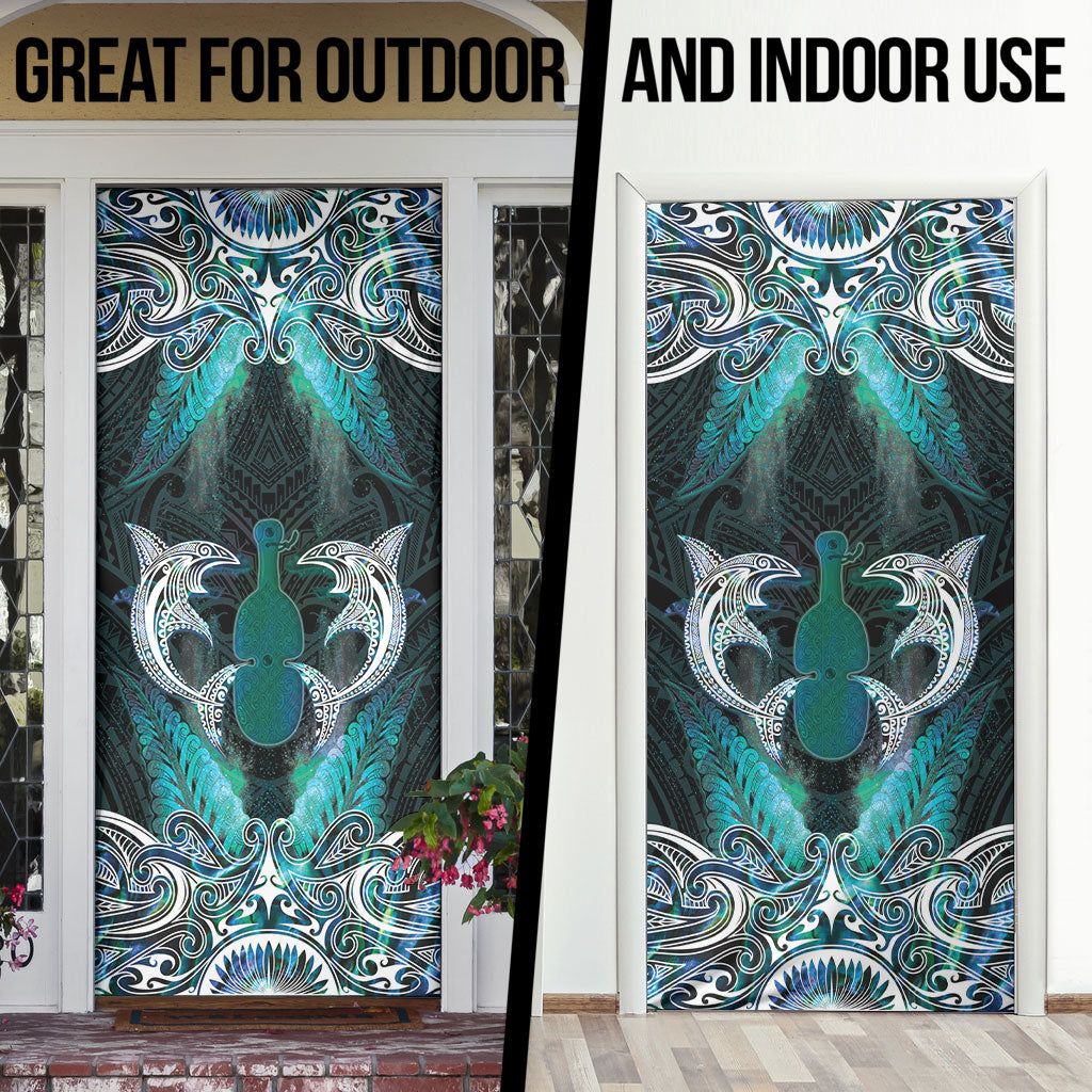 New Zealand Kotiate Weapon Door Cover Aotearoa Mango Paua Shell Maori Pattern LT22 - Polynesian Pride