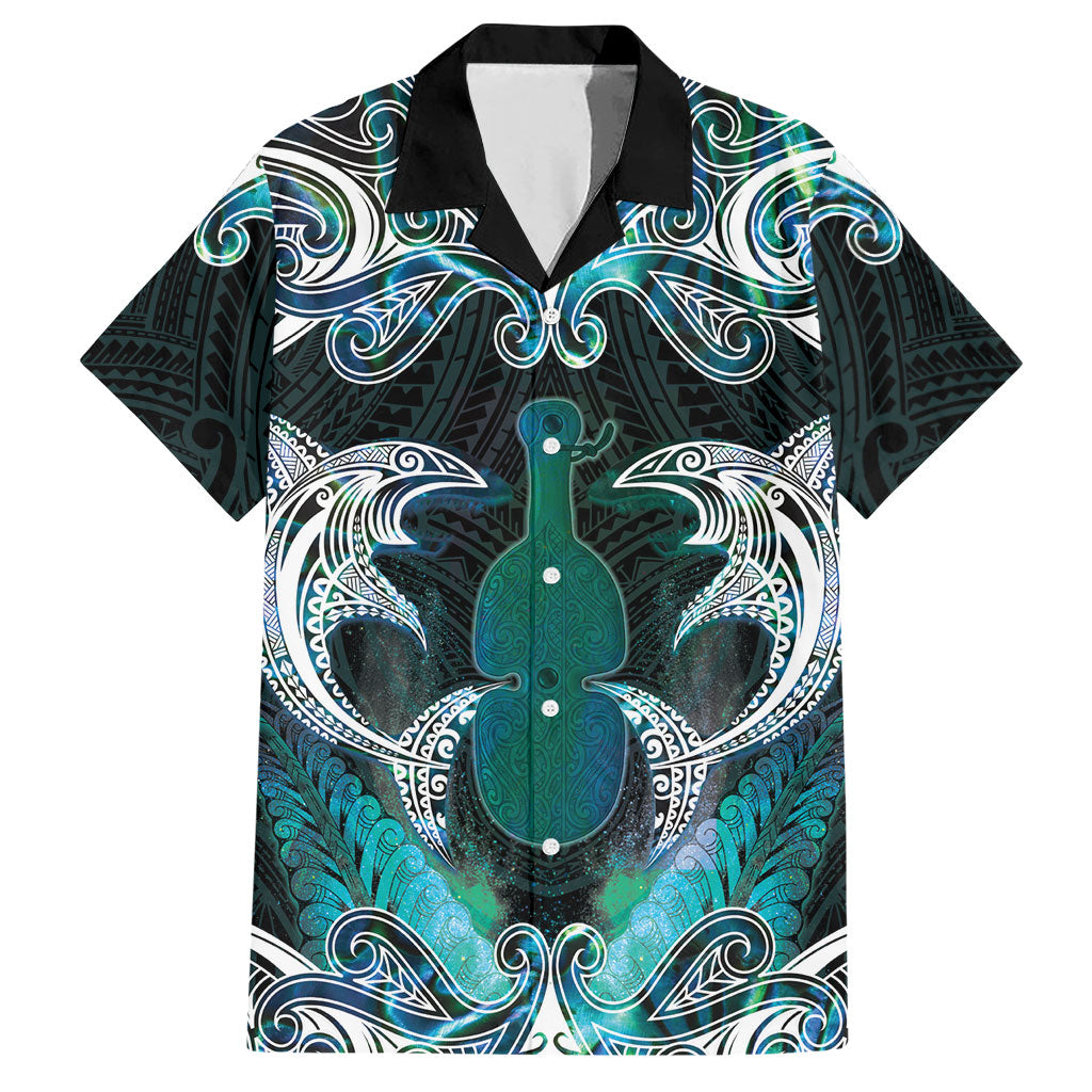 New Zealand Kotiate Weapon Hawaiian Shirt Aotearoa Mango Paua Shell Maori Pattern LT22 Blue - Polynesian Pride
