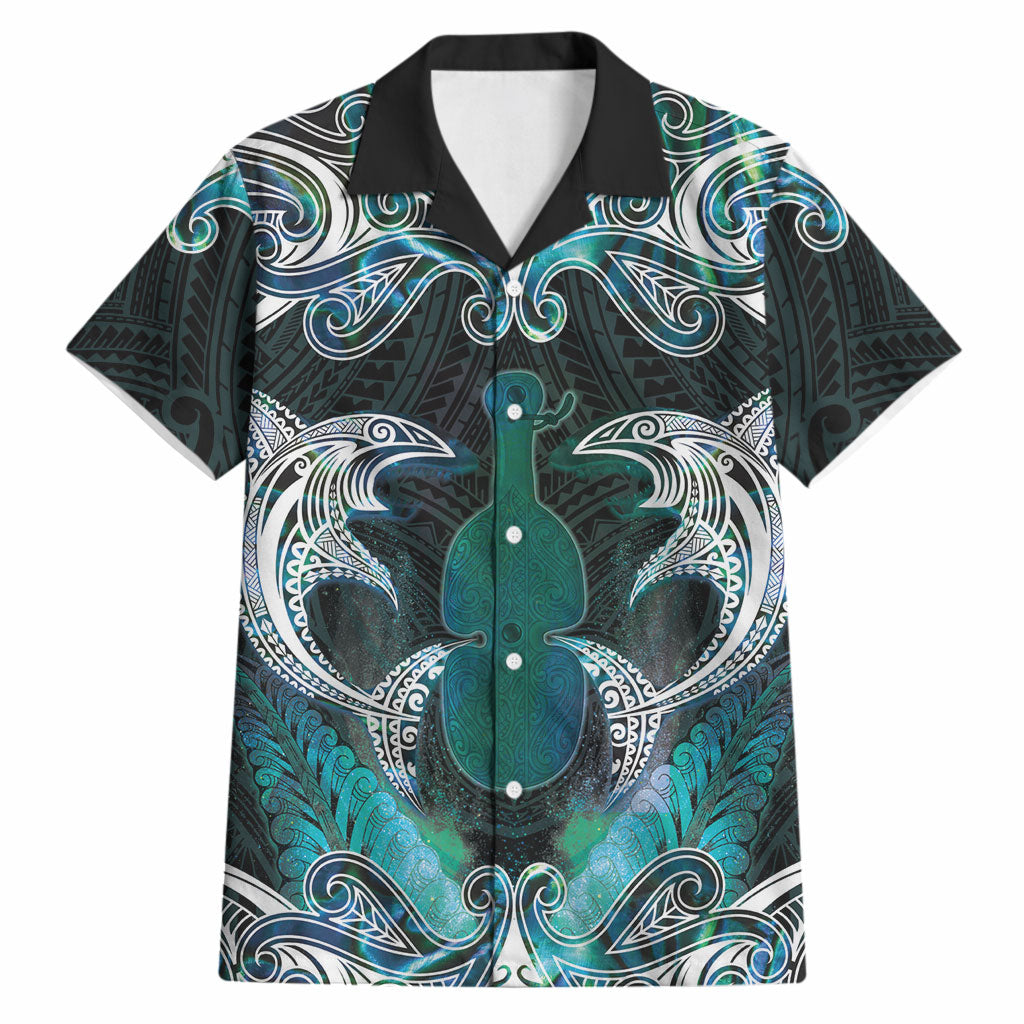 New Zealand Kotiate Weapon Hawaiian Shirt Aotearoa Mango Paua Shell Maori Pattern LT22 Blue - Polynesian Pride