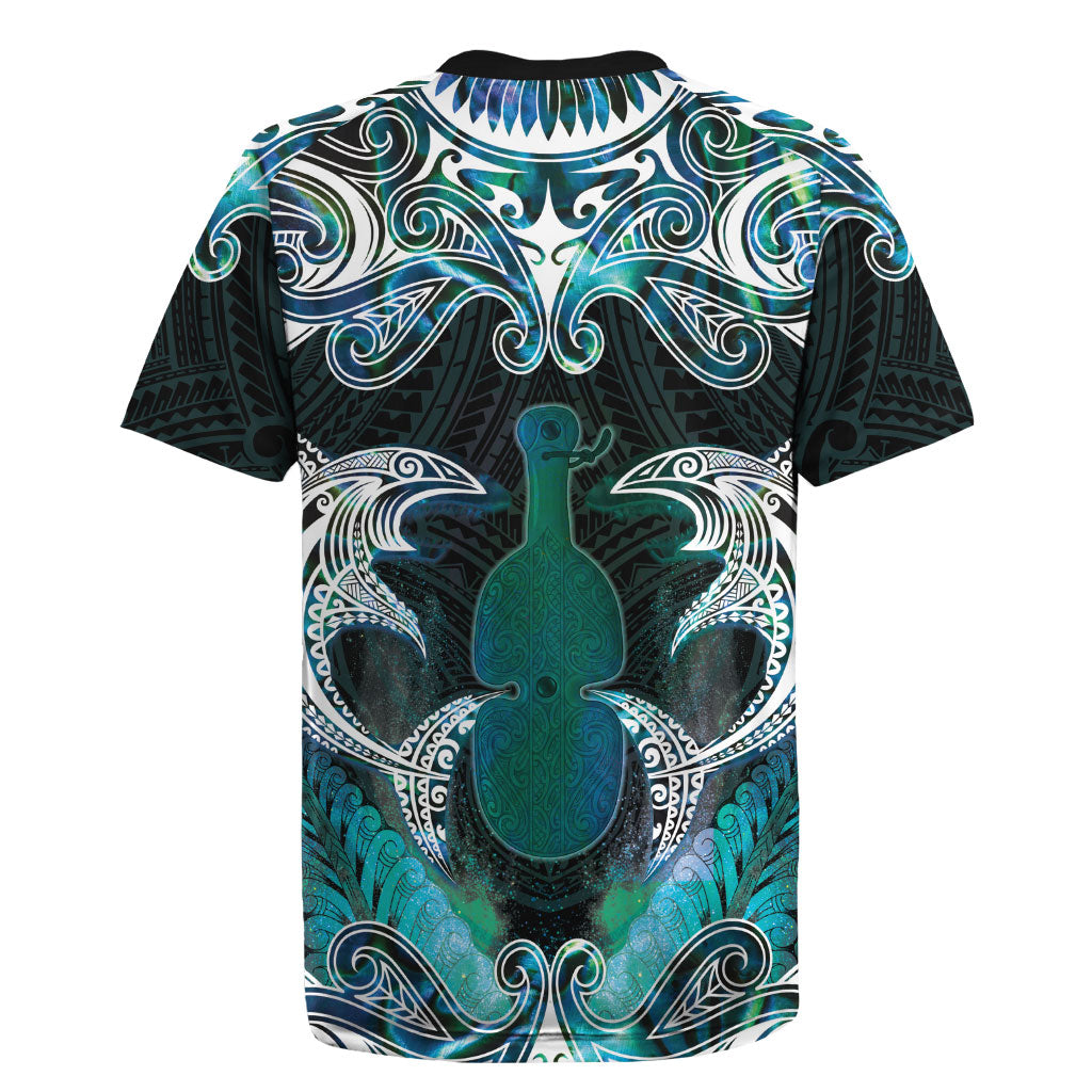 New Zealand Kotiate Weapon Rugby Jersey Aotearoa Mango Paua Shell Maori Pattern LT22 - Polynesian Pride