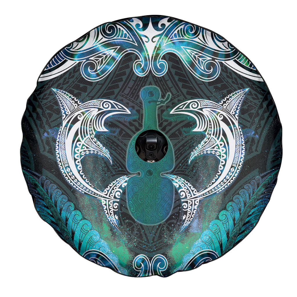 New Zealand Kotiate Weapon Spare Tire Cover Aotearoa Mango Paua Shell Maori Pattern LT22 - Polynesian Pride