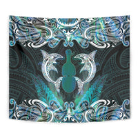 New Zealand Kotiate Weapon Tapestry Aotearoa Mango Paua Shell Maori Pattern LT22 - Polynesian Pride