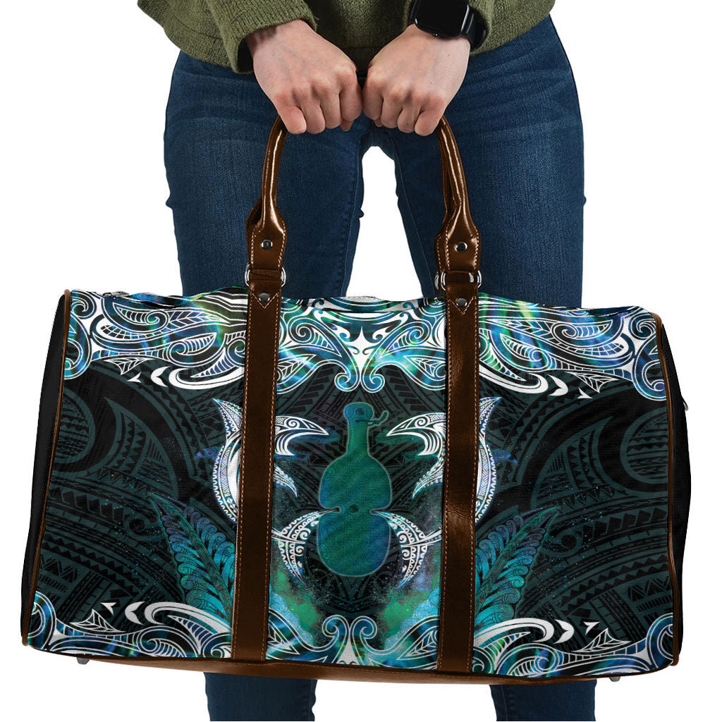 New Zealand Kotiate Weapon Travel Bag Aotearoa Mango Paua Shell Maori Pattern LT22 Blue - Polynesian Pride